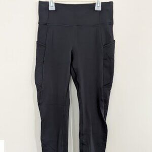 Athleta Altitude Edge Stash Tight Womens Fleece Lined Leggings Black Small